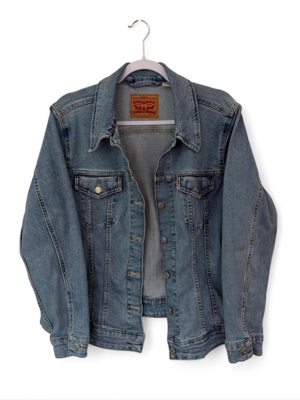 Levi's Relaxed Fit Truckers Jean Jacket Medium Wash Size 2X Unisex
